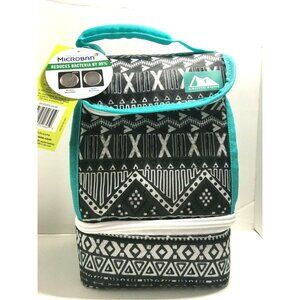 Arctic Zone Lunch Box 2 Compartments Thermal Insulation Black Teal White SC001